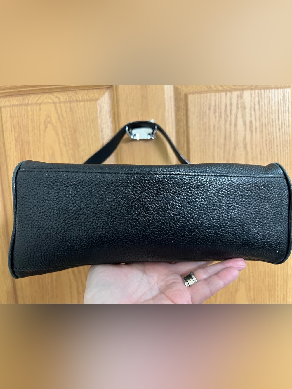KATE SPADE | BLACK PEBBLED TEXTURED LEATHER HOBO SHOULDER BAG PURSE - Picture 4 of 13